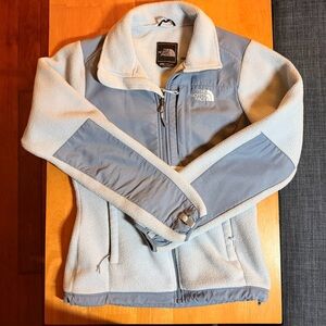 The North Face Light Blue and Cream Fleece Jacket